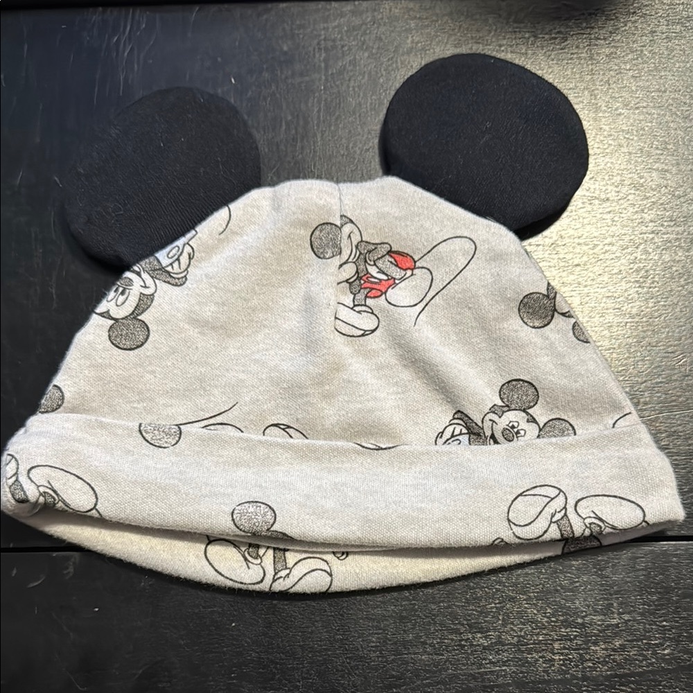 Disney - Mickey Mouse Black and Gray Hat (6-9 months)